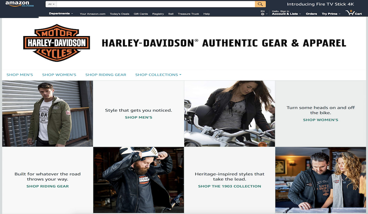 Harley-Davidson Teams Up With Amazon To Open Storefront