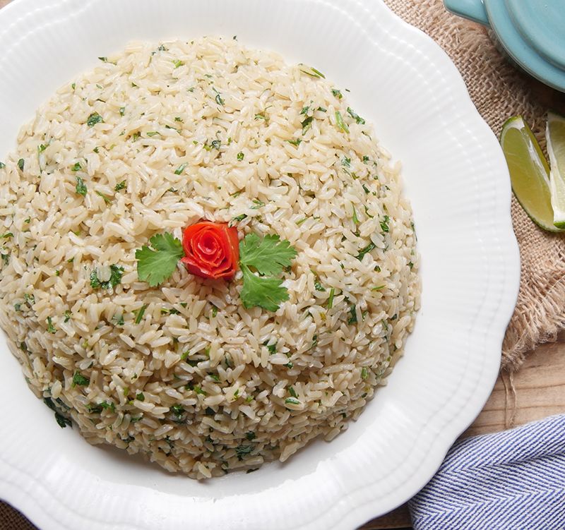 Vegetarian Cilantro Lime Brown Rice Recipe and Video