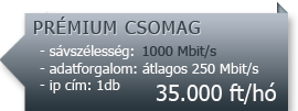 Pr&eacute;mium csomag
