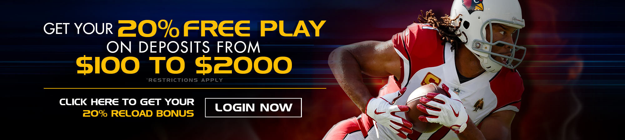 Get your reload deposit bonus at YouWager