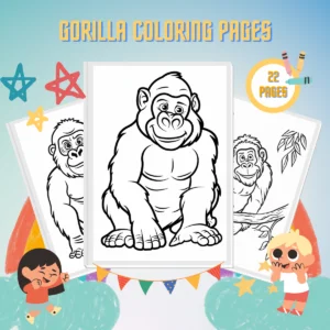 Gorilla Coloring Pages thumbnail