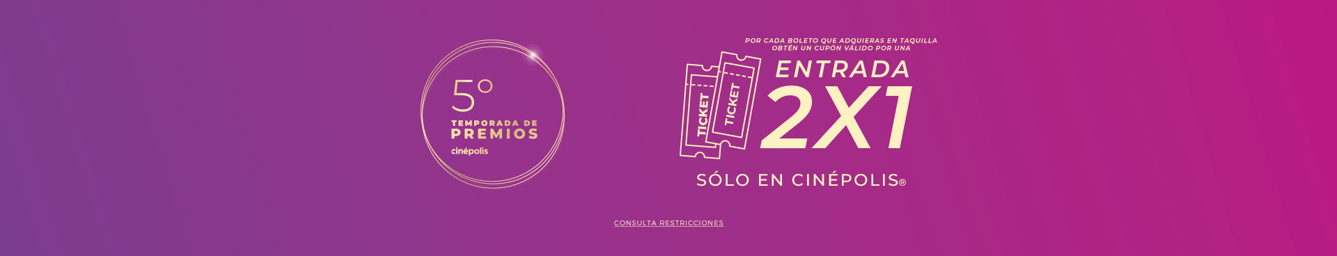 Premios 2x1 taquillas