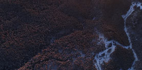 Flight over the turquoise snowy mountains illuminated by the day sun