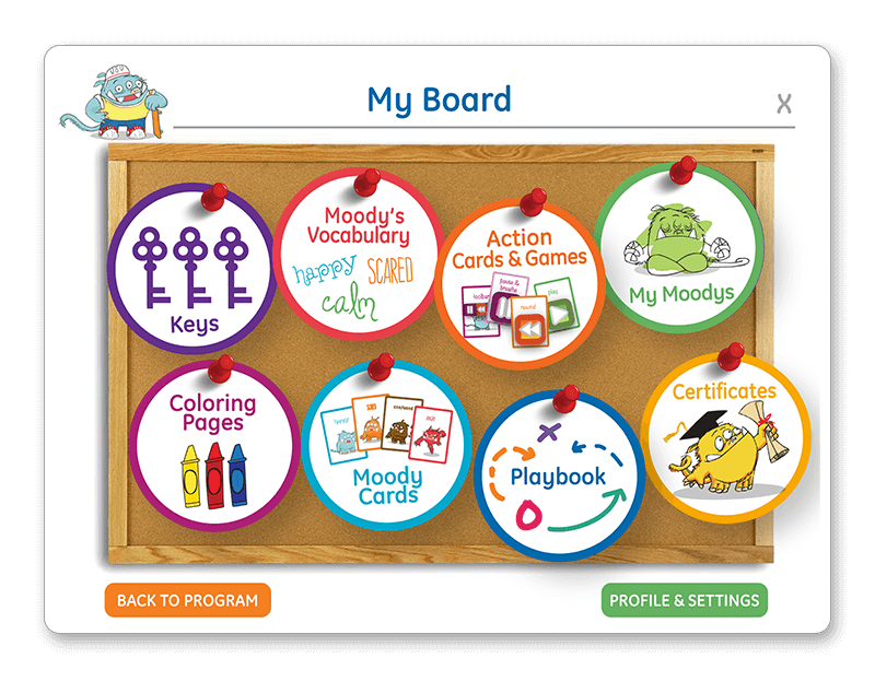 emotional skills game: win awards for good emotional outcomes