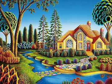 Picture. - Landscape puzzle.