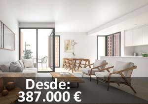 Promoci&oacute;n Residencial Plaça Primavera en Barcelona. Edificio viviendas de obra nueva