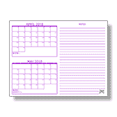 2 Month Calendar 2018