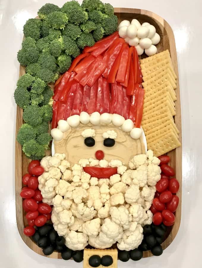 Healthy Santa Snack Board