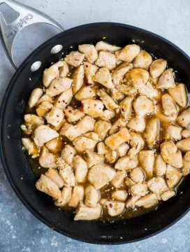 Honey Lemon Chicken,Tender Chicken coated with a zesty honey lemon sauce is really quick to make and is healthier than the regular version and also takes less than 15 mins to make.