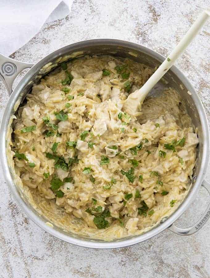 orzo in a pot
