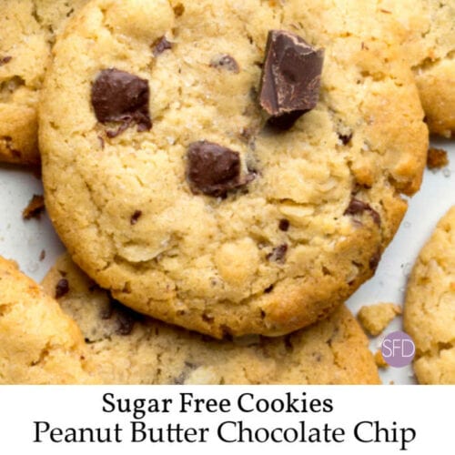 Sugar Free Peanut Butter Chocolate Chip Cookies