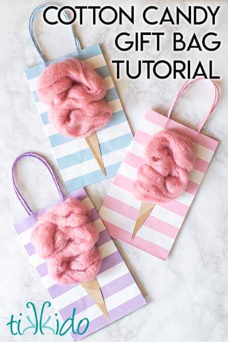 Cotton Candy Favor Bag or Gift Bag Tutorial