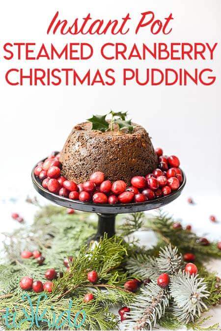 Instant Pot Cranberry Christmas Pudding Recipe