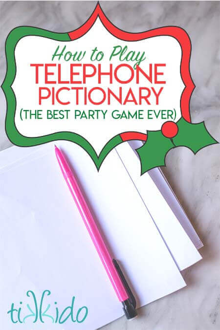 Telephone Pictionary:  The BEST party game for Adults and kids!