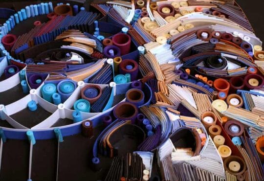 Paper quilling portrait by Yulia Brodskaya