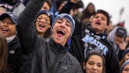 UMaine athletics fans at a football game