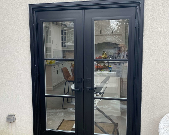 French door with oversized custom size glass 4191