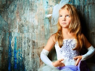 little girl in princess dress