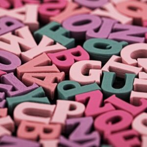 wooden painted letters