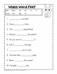 Sight Word Activities  Pre Primer