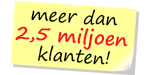 Meer dan 2,5 miljoen klanten!