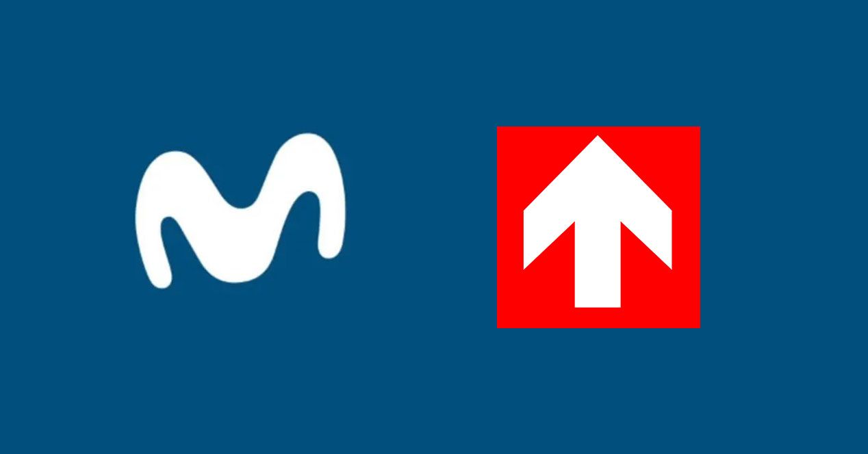 movistar flecha arriba roja