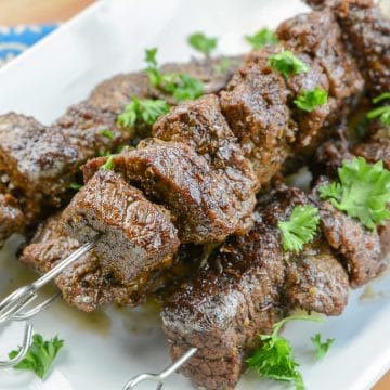 Instant Pot Beef Steak Kabobs