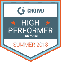 G2Crowd High Performer Summer 2018