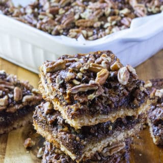 stack of pecan bars