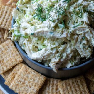Southern Chicken Salad with crackers
