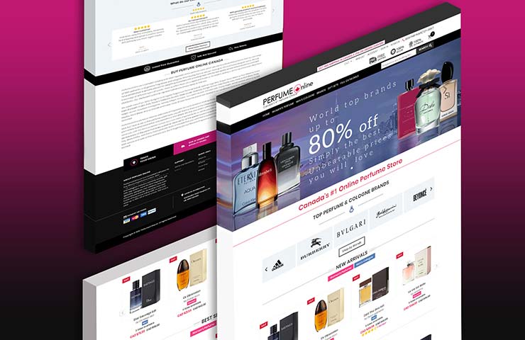 eCommerce website development for Perfume Online Canada
