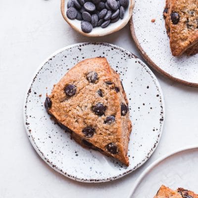 These&nbsp;Vegan Gluten-Free Chocolate Chip Scones&nbsp;are everything a good scone should be: tender and fluffy on the inside, with a crispy, slightly crumbly exterior. These paleo scones are loaded with chocolate chips and make for a delicious breakfast, snack, or dessert.