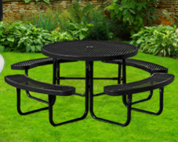 Plastic-Coated Steel Picnic Tables