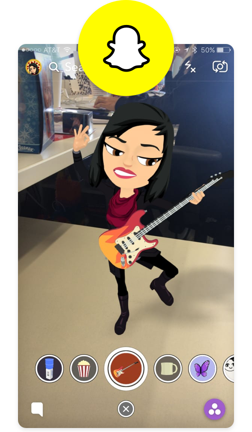 3D Bitmoji World Lenses