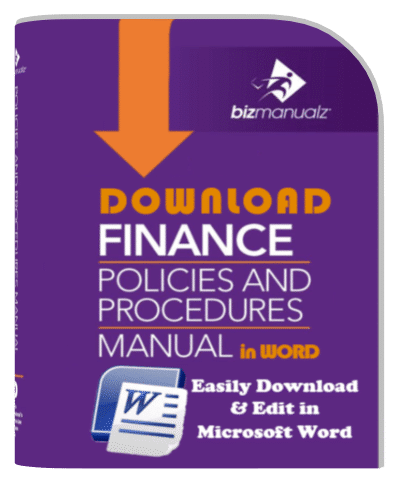 Finance Policies Procedures Manual Templates in MS-Word.