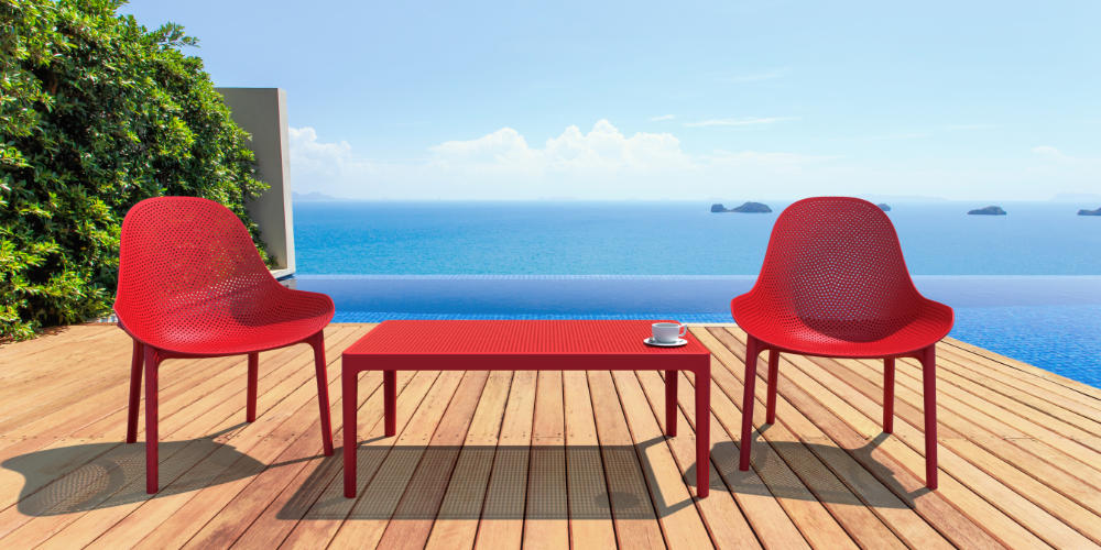 Sky Comfort Lounge Set 3 Piece Red ISP1031S-RED