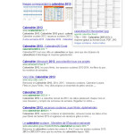 Calendrier 2013 &ndash; L&rsquo;un des r&eacute;sultats de mes techniques de r&eacute;f&eacute;rencement SEO