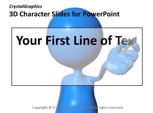 PowerPoint Slide-Growing Graph-3D-Character-Animated-Blue-CG32