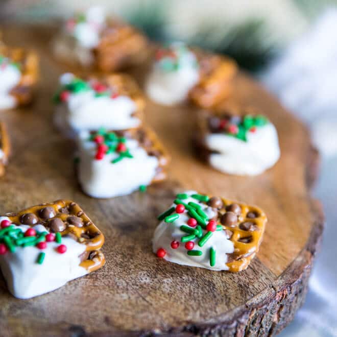 It takes just 3 ingredients to make these super-simple Rolo Pretzel Candies! Perfect for your last-minute candy-making needs this holiday season.