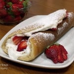 Strawberries and Cream Pancake Roll from Curious Cuisiniere