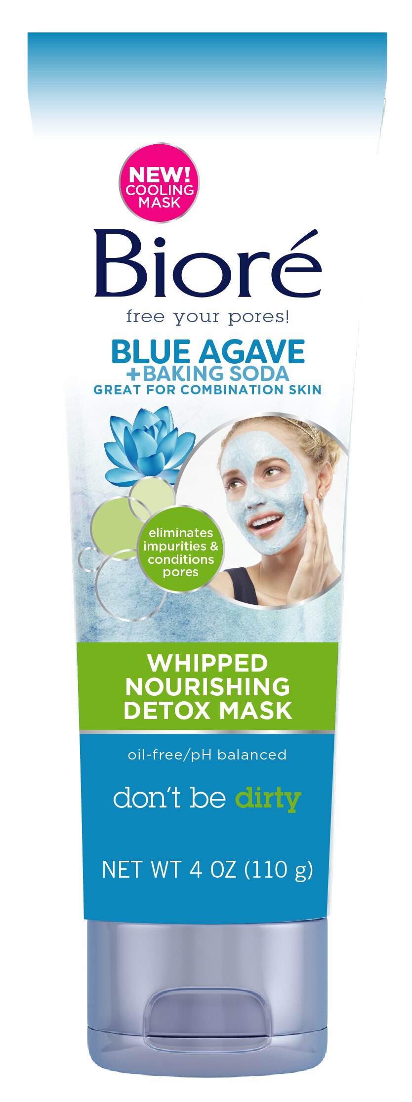Biore Blue Agave Baking Soda Whipped Nourishing Detox Mask