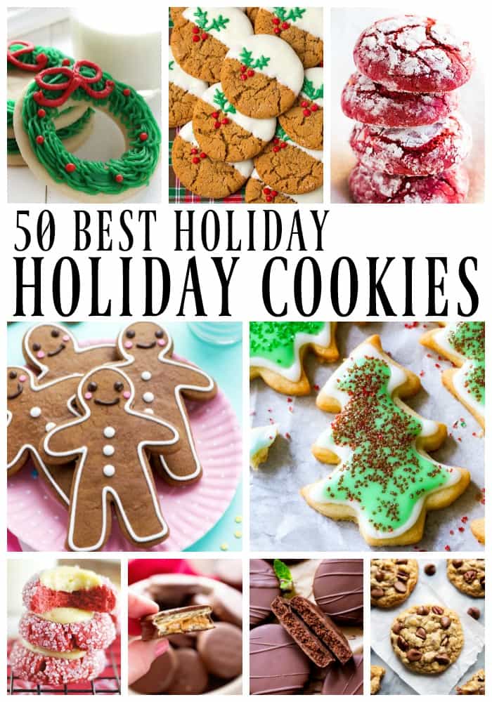 50 of the Best Holiday Cookies that need to be devoured this Christmas season. Bake up a batch or two and start spreading some holiday {cookie} cheer.