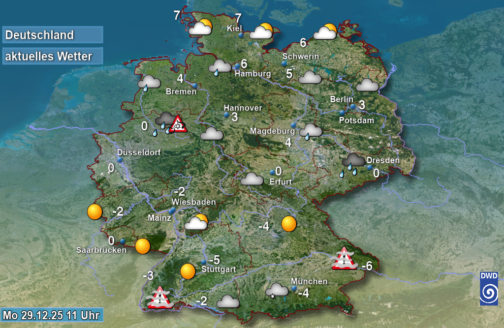 aktuelle Wetterwerte Deutschland