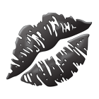 Black Kiss Mark Emoji