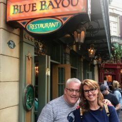 Todd and Echo at the Blue Bayou Restaurant in Disneyland