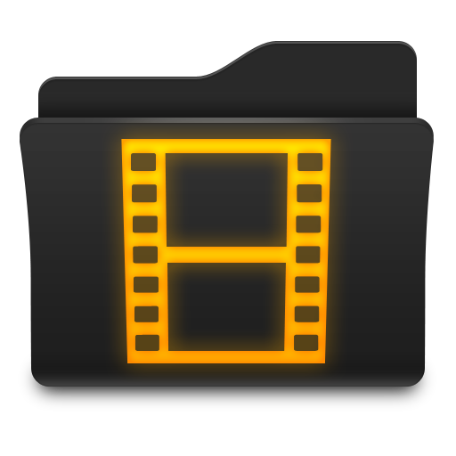 Black And Golden File Movies Folder Images