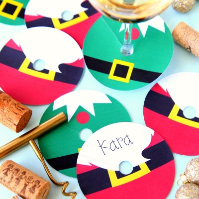 Christmas Wine Glass Tags