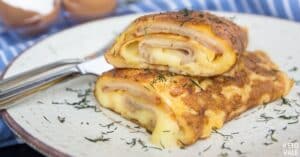 ham and cheese omelette roll