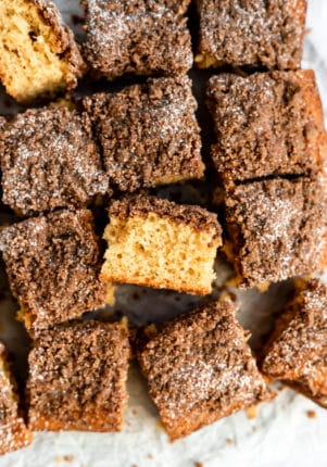 coffee cake with cinnamon streusel topping