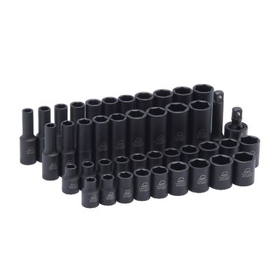 3/8" DRIVE ADV 42 PIECE METRIC & SAE 6 POINT STANDARD AND DEEP IMPACT SOCKET SET